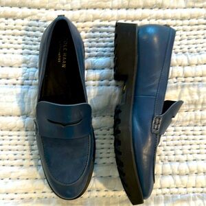 COLE HAAN GRAND SERIES CHUNKY LOAFER NAVY BLUE sz 8